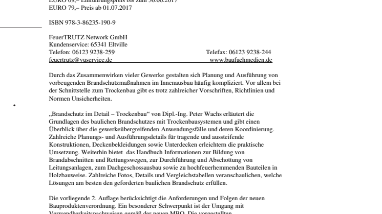 Brandschutz im Detail – Trockenbau