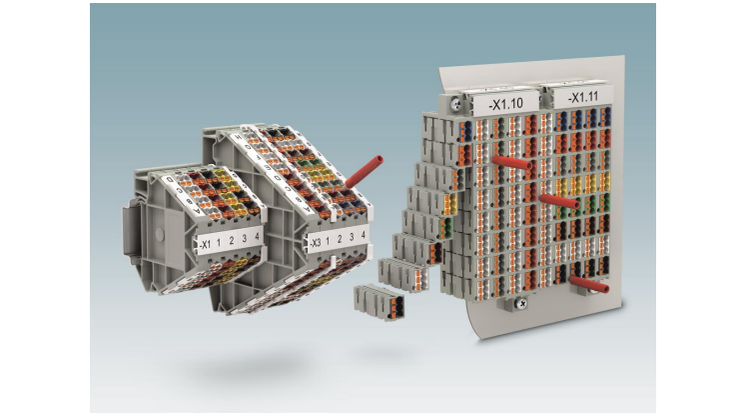 Switching connectors and honeycomb terminals with push-in connection technology