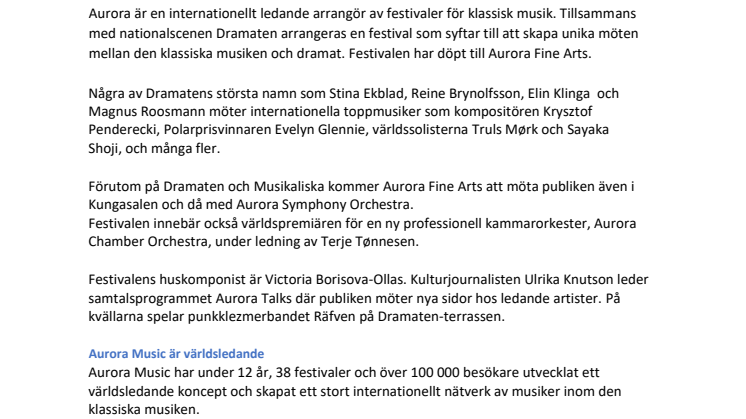 Ny festival blandar musik och drama