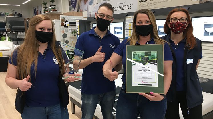 JYSK wyróżniony tytułem Friendly Workplace 2021