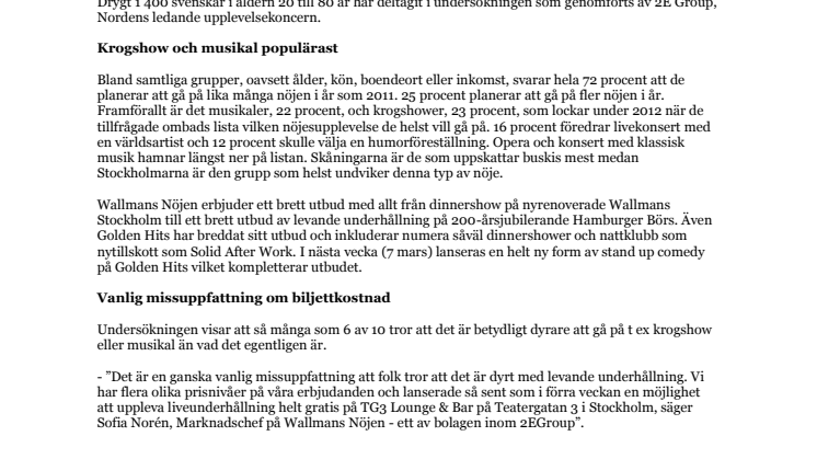 Mer nöje efterfrågas!
