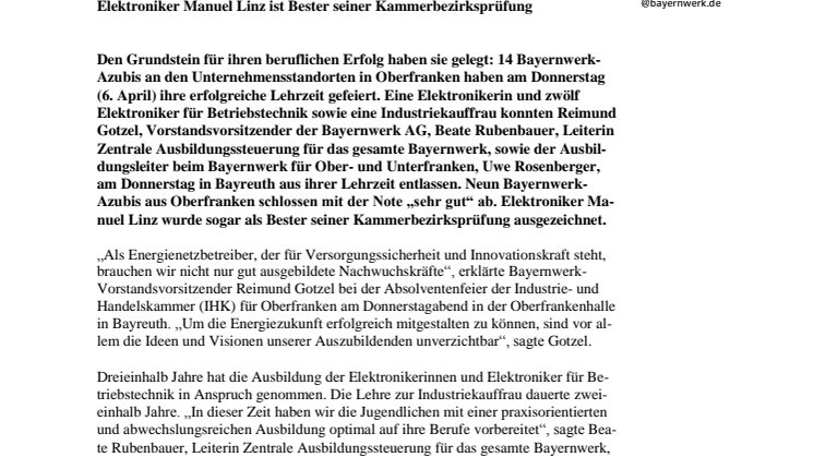 14 Azubis feiern erfolgreiche Lehrzeit