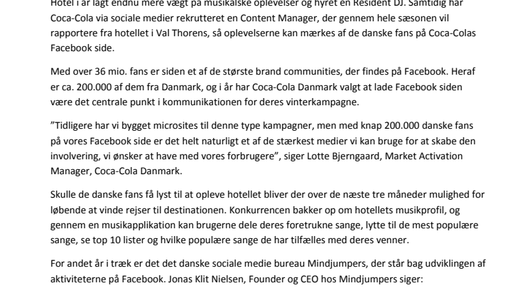 Coca-Cola i Danmark giver Facebook en central rolle i deres vinterkampagne
