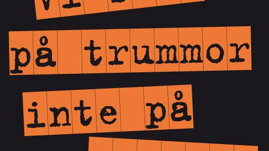 Vi slår på trummor inte på varann • En manifestationskonsert mot våld med 140 trummisar från Segevångsskolan