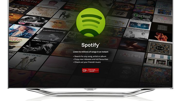 Miljoner låtar via ny app: Spotify flyttar in i Samsungs smart-tv