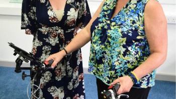 Lynne Coventry with volunteer Pauline 350