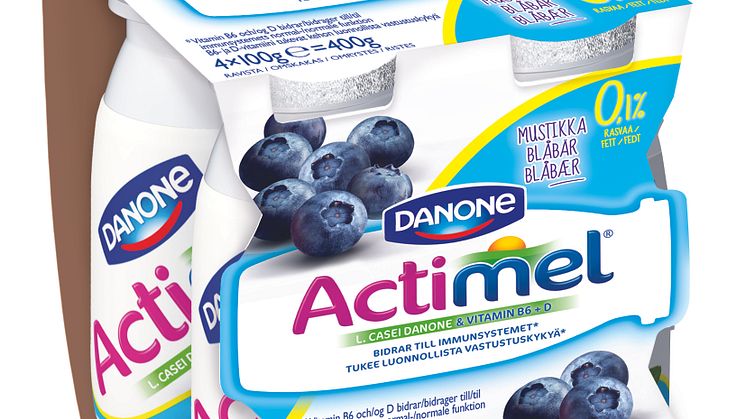 Actimel Blåbär 0,1% 4-pack