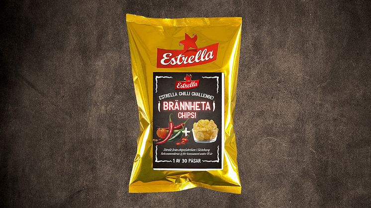 Estrella Chilli Challenge: Brännheta Chips 2020, endast 30 påsar, ej i butik