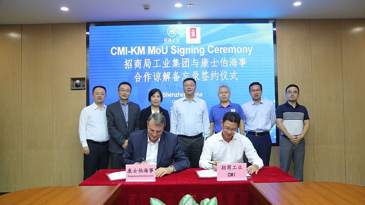 Kongsberg Maritime and China Merchants Industry have signed a Memorandum of Understanding, outlining their joint strategy for the future and commitment to high-quality global solutions for shipowners