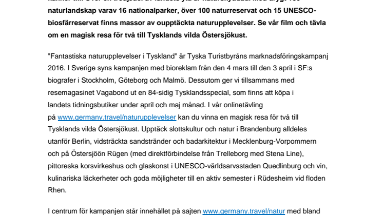 Gå på bio och upplev Tysklands fantastiska natur