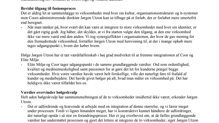 Værdifællesskab afgørende ved fusion