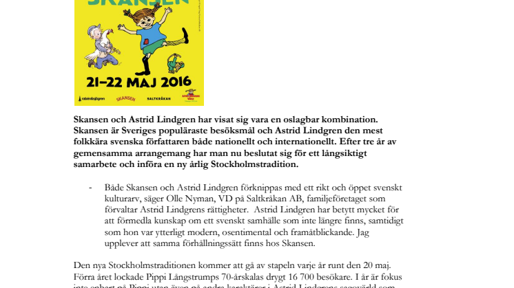Stockholm får en ny årlig Astrid Lindgren-tradition!
