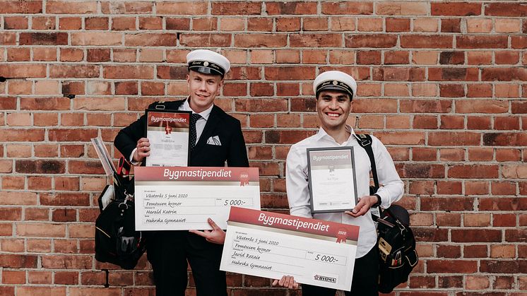 Årets Bygmastipendiater i Västerås är Harald Katrin och Javid Rezaie.  Foto: Linda Eliasson