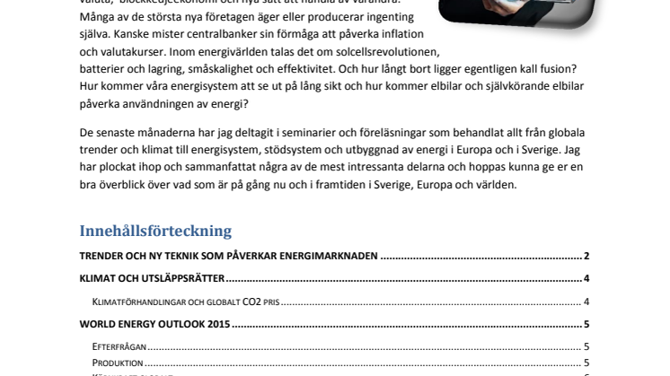 Modity månadsbrev - Energibranschens nya omvärld
