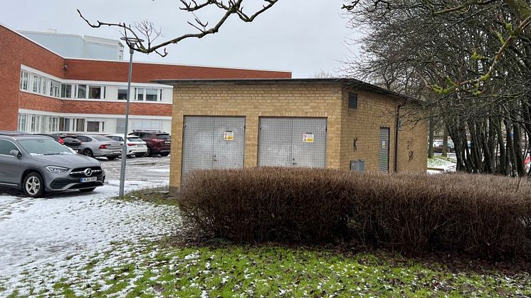 Nätstation vid Stadshuset i Eslöv