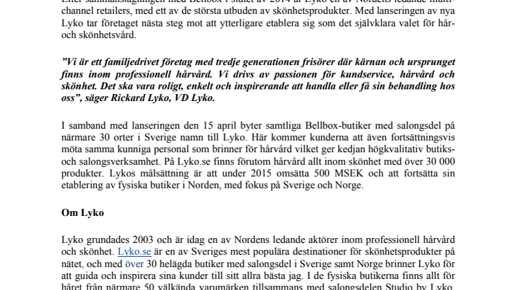 Lyko växer och lanserar nytt varumärkeskoncept