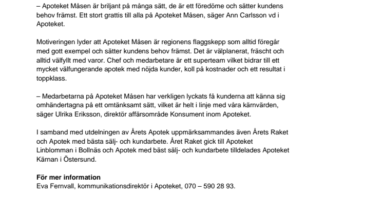 Apoteket Måsen i Uddevalla är Apotekets flaggskepp