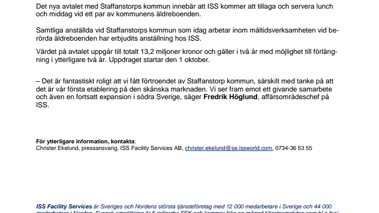 Staffanstorps kommun väljer ISS