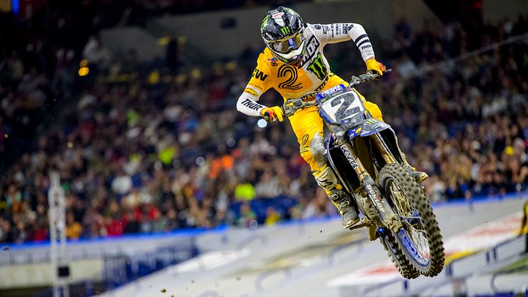 450SX：8位、5位、４位で総合５位となった#2 C・ウエブ（YZ450F）