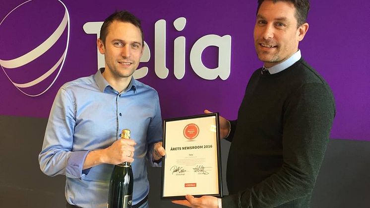 Rasmus Avnskjold, pressechef hos Telia & Simon Geoffroy, Head of Customer Succes hos Mynewsdesk