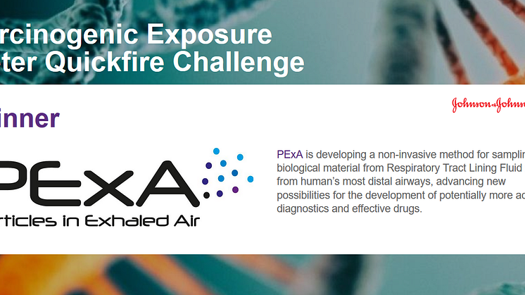 PExA vinnare i ”Carcinogenic Exposure Meter QuickFire Challenge” 