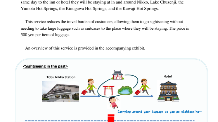 “Hands-Free Travel Service” begins at Tobu Nikko Station in September 2016! !