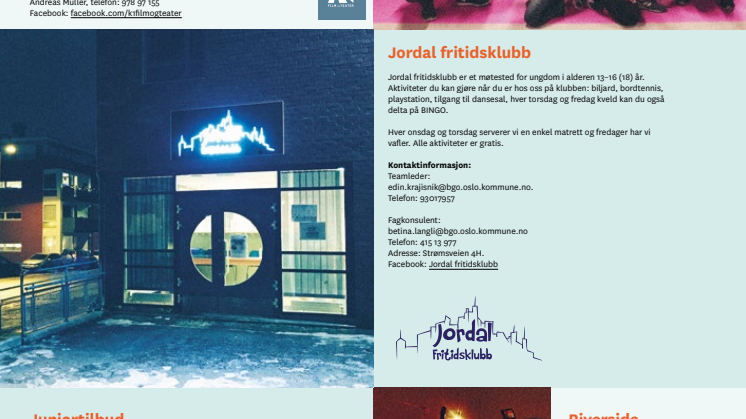 Aktiviteter for barn og unge 2018