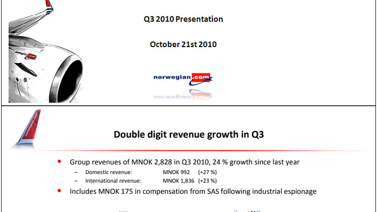 Norwegian Q3 2010 presentation
