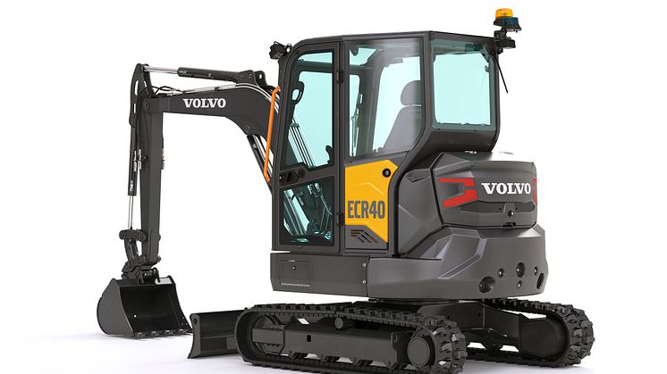 Volvo ECR40 minigrävare - frilagd vänster