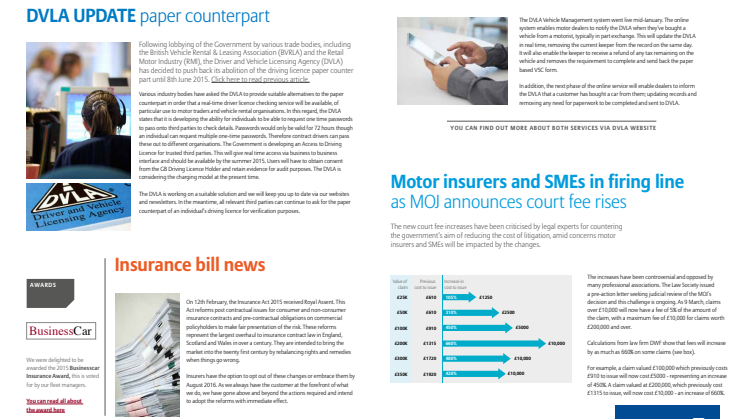 Motor newsletter March 2015 - Motor News