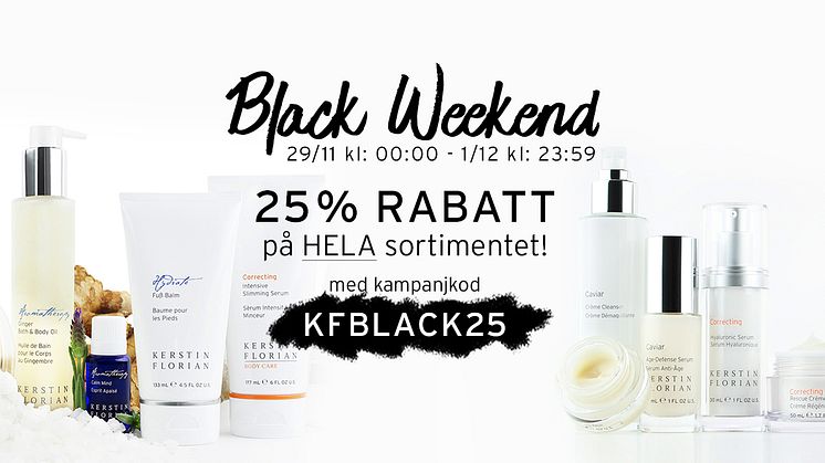 Black Weekend! 25% RABATT på hela sortimentet