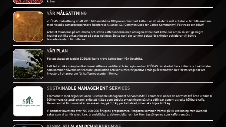 Zoégas växlar upp sitt hållbarhetsarbete