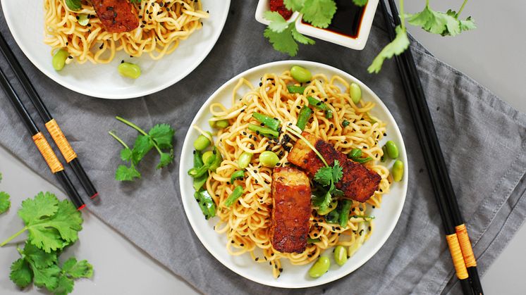 Kung Markattas Tempeh är vegansk och glutenfri. Precis som tofu är tempeh ett bra alternativ till kött, med sin fina textur och en mjuk, nötaktig smak.  Foto: Lina Abrahamsson