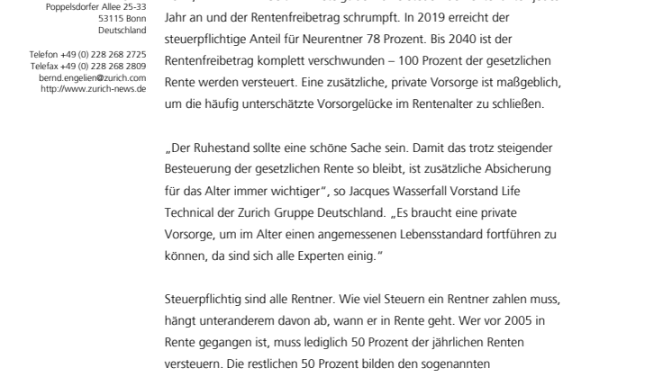 Hohe Steuerlast auf Renten – Die gesetzliche Altersrente alleine reicht nicht 