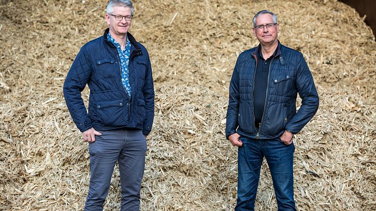 Flemming Rasmussen, regionchef Solör Bioenergi Syd och Sven Persson, VD för Bussme Energy. Fotograf: Jerry Gladh