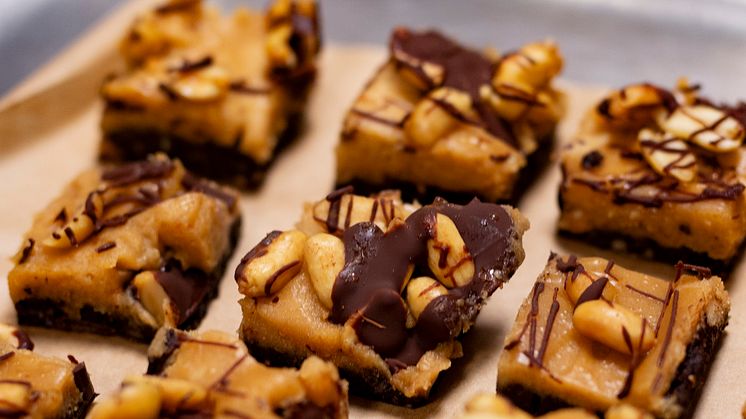 Snickers-kake til dessert. 