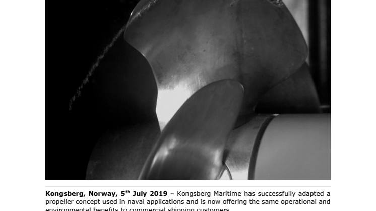 KONGSBERG propeller Blade Air Emissions technology enables a silent sea