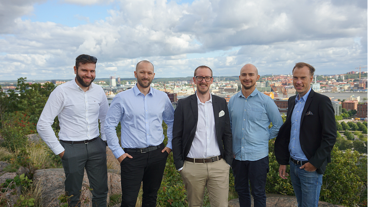 Ahmed Alanbari, Simon Larsson, Per Eriksson, Bengt Lundquist, och Jonas Palm går in som delägare och startar nytt Structorbolag i Göteborg. Bild: Structor