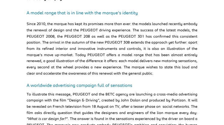 Peugeot ökar sin försäljning