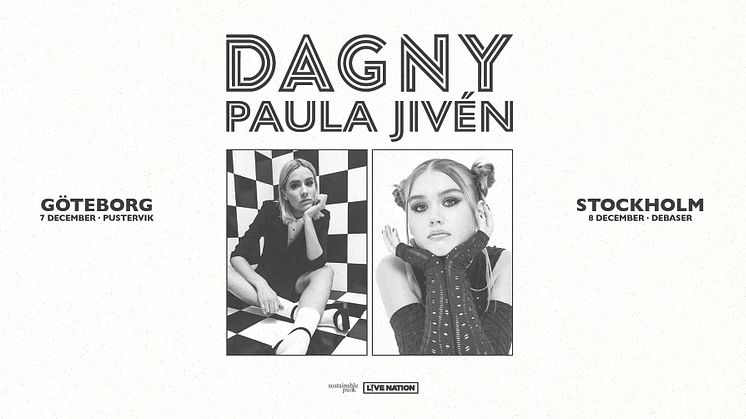POPUNDRET DAGNY TILL SVERIGE I DECEMBER – GÖR TVÅ KONSERTER MED PAULA JIVÉN 