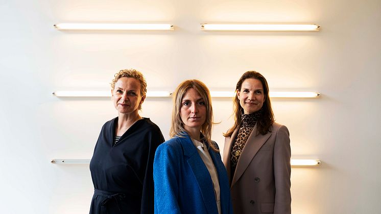 Udstillingschef i Copenhagen Contemporary Jannie Haagemann, kurator og forsker Irene Campolmi og direktør for Copenhagen Contemporary Marie Nipper