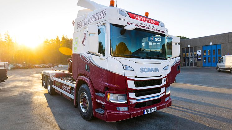 Første Scania helelektriske krokløftbil til Norge