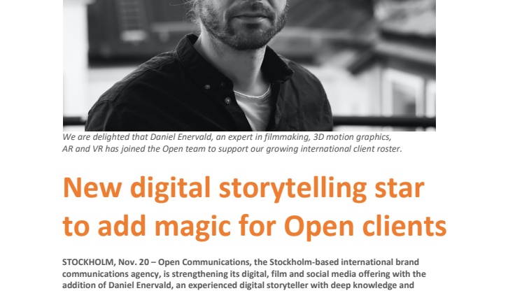 New digital storytelling star to add creative magic for Open clients