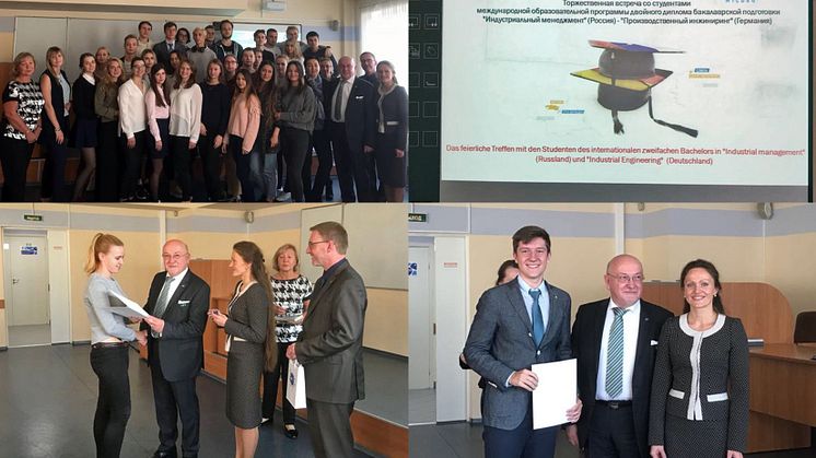 TH-Präsident Prof. Dr. László Ungvári überreichte die Immatrikulationsurkunden der TH Wildau.