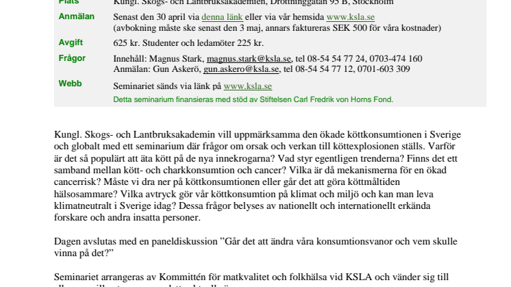 Den globala köttexplosionen – effekter för hälsa och miljö