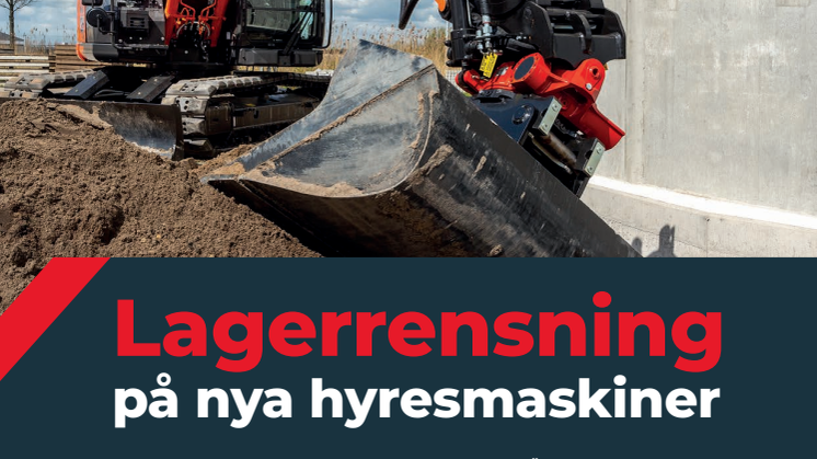 Lagerrensning nya hyresmaskiner