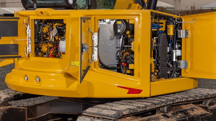 Cat 308 CR med fast bom, Next generation, enkel serviceåtkomst