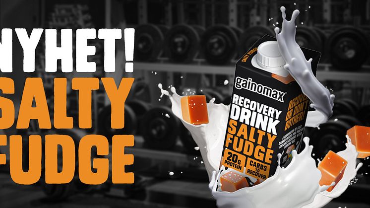 Gainomax utökar sitt Recoverysortiment med favoritsmaken Salty Fudge för att möta konsumenternas efterfrågan på nya smaker. 