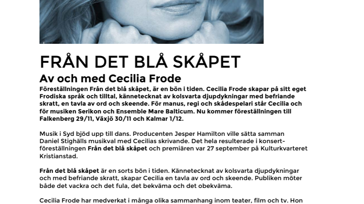 En bön i tiden med skådespelaren Cecilia Frode