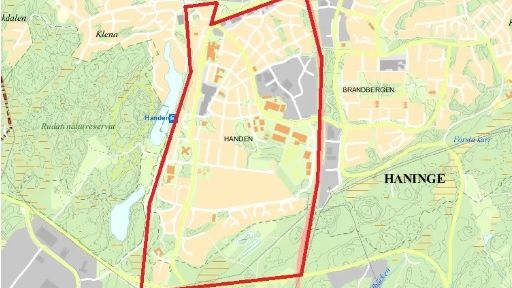 Karta över aktuellt område